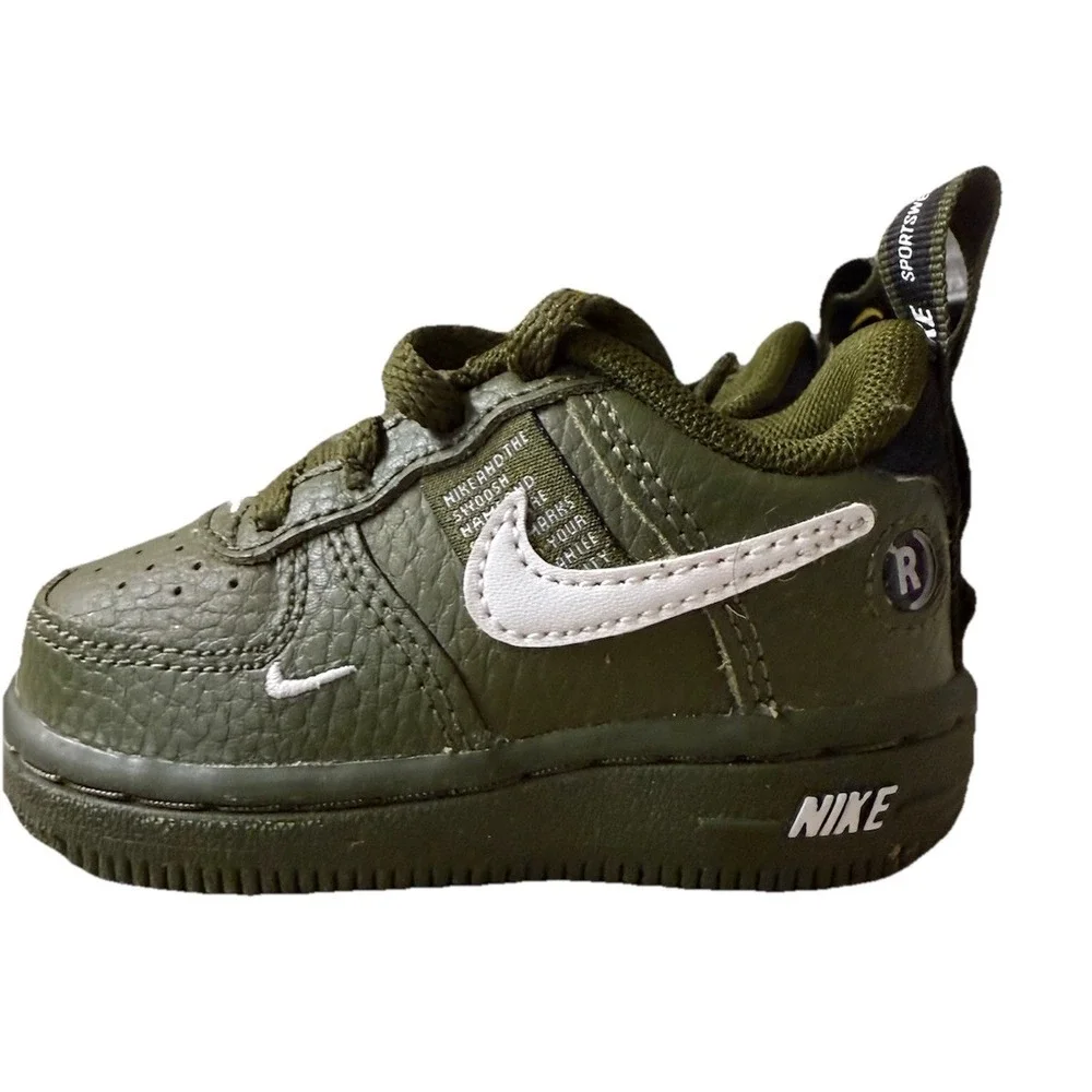 Nike Air Force 1 LV8 Utility Olive Leather | AV4273-300 TD Size 4C